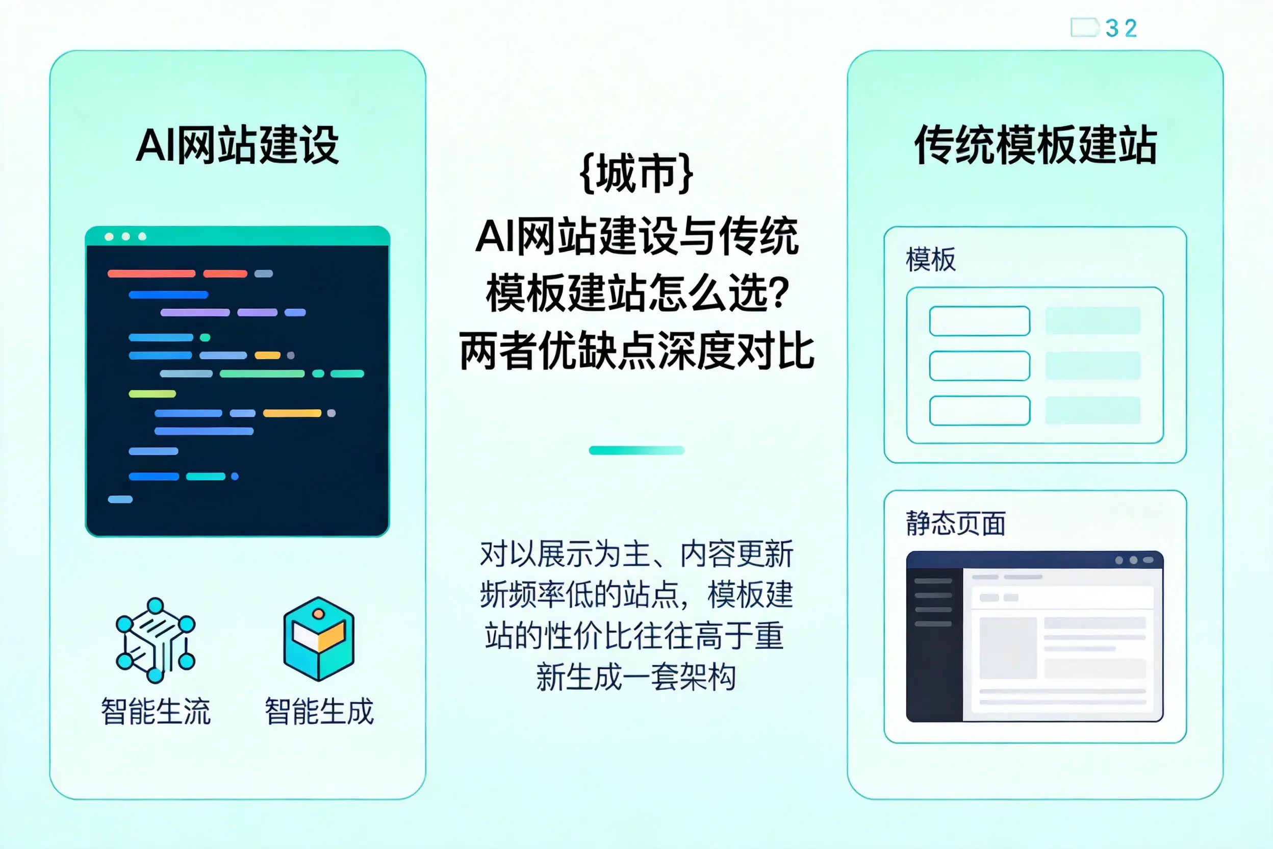 新余AI网站建设与传统模板建站怎么选?两者优缺点深度对比