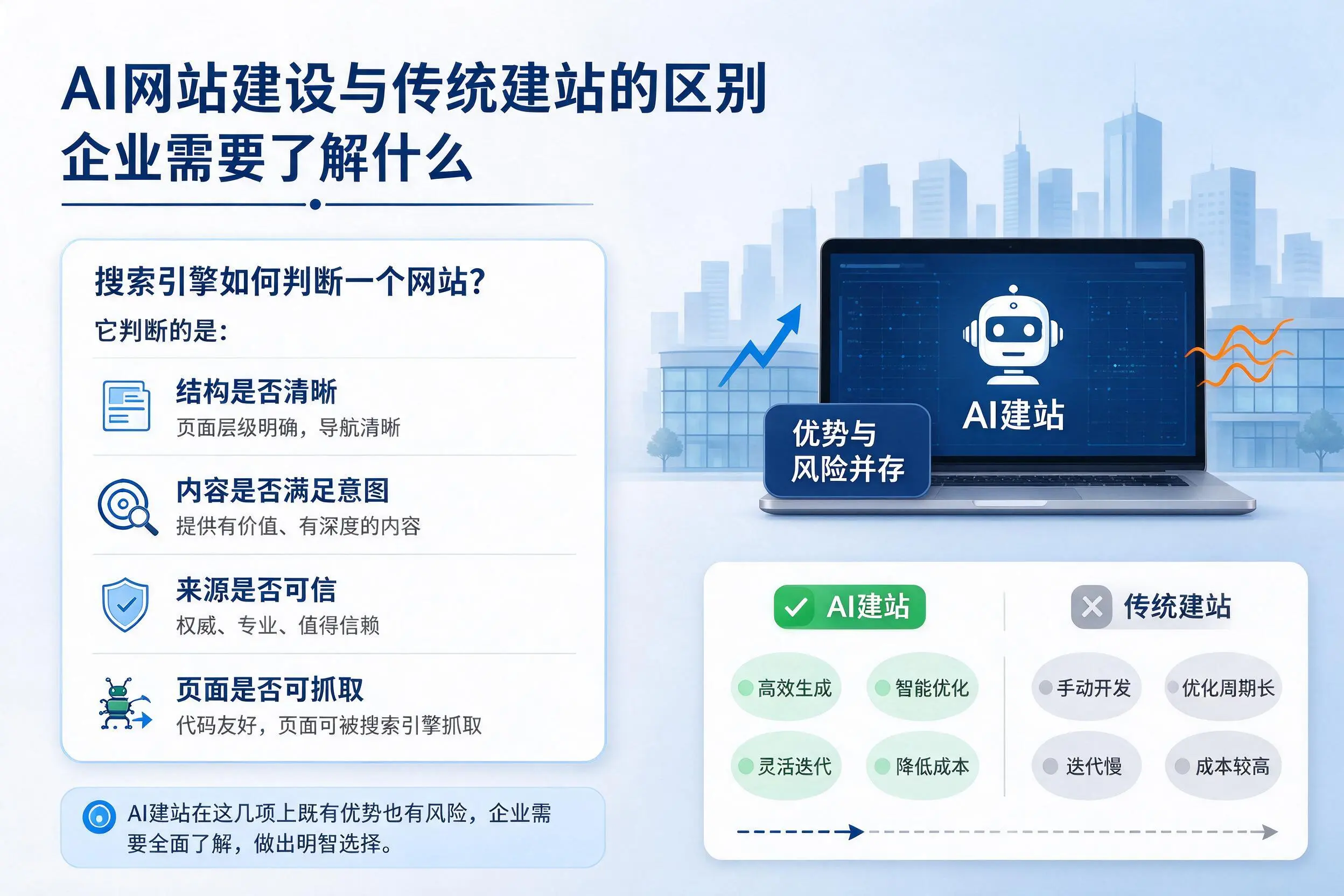 AI网站建设与传统建站的区别，新余企业需要了解什么