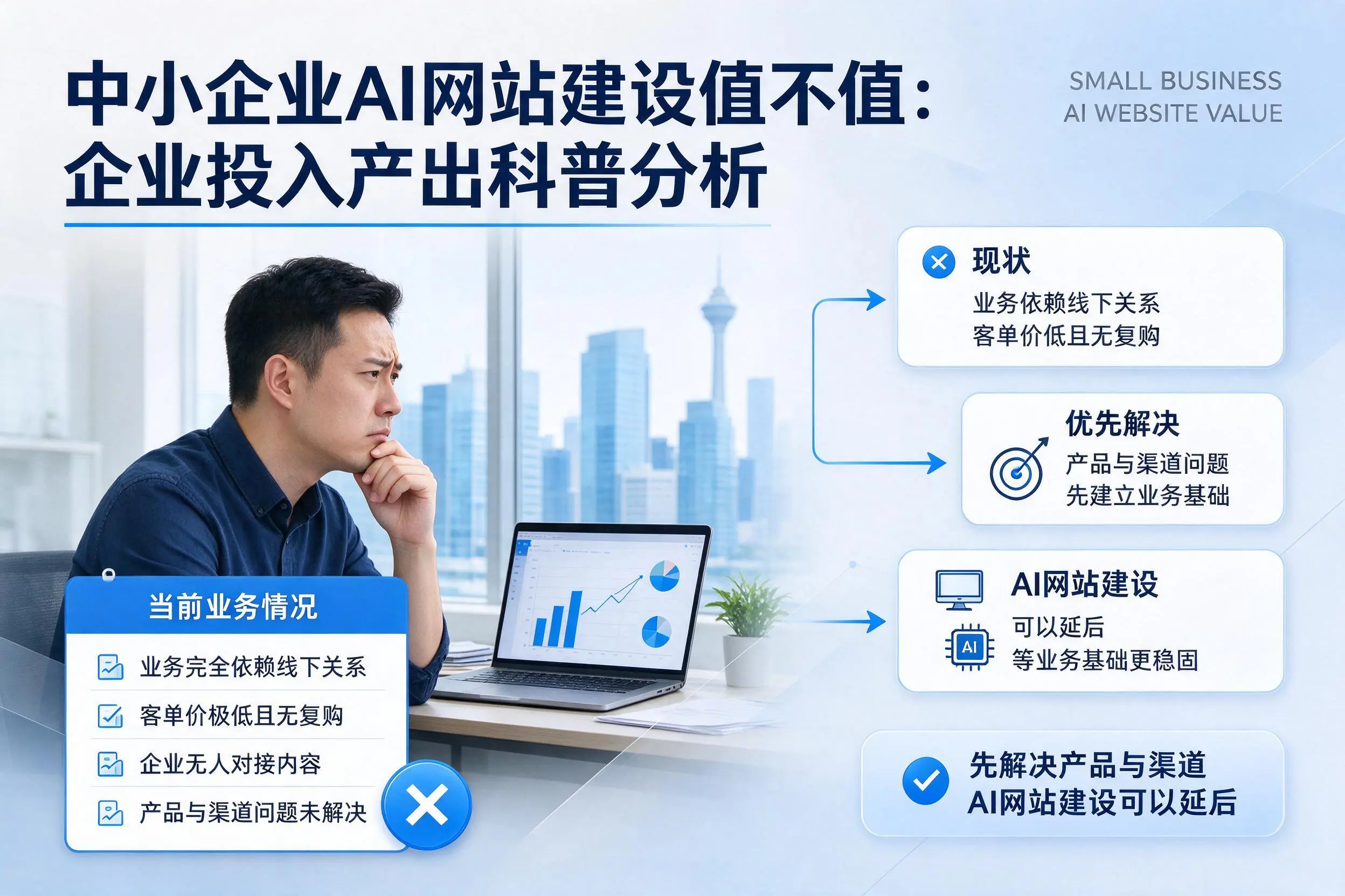 中小企业AI网站建设值不值：新余企业投入产出科普分析