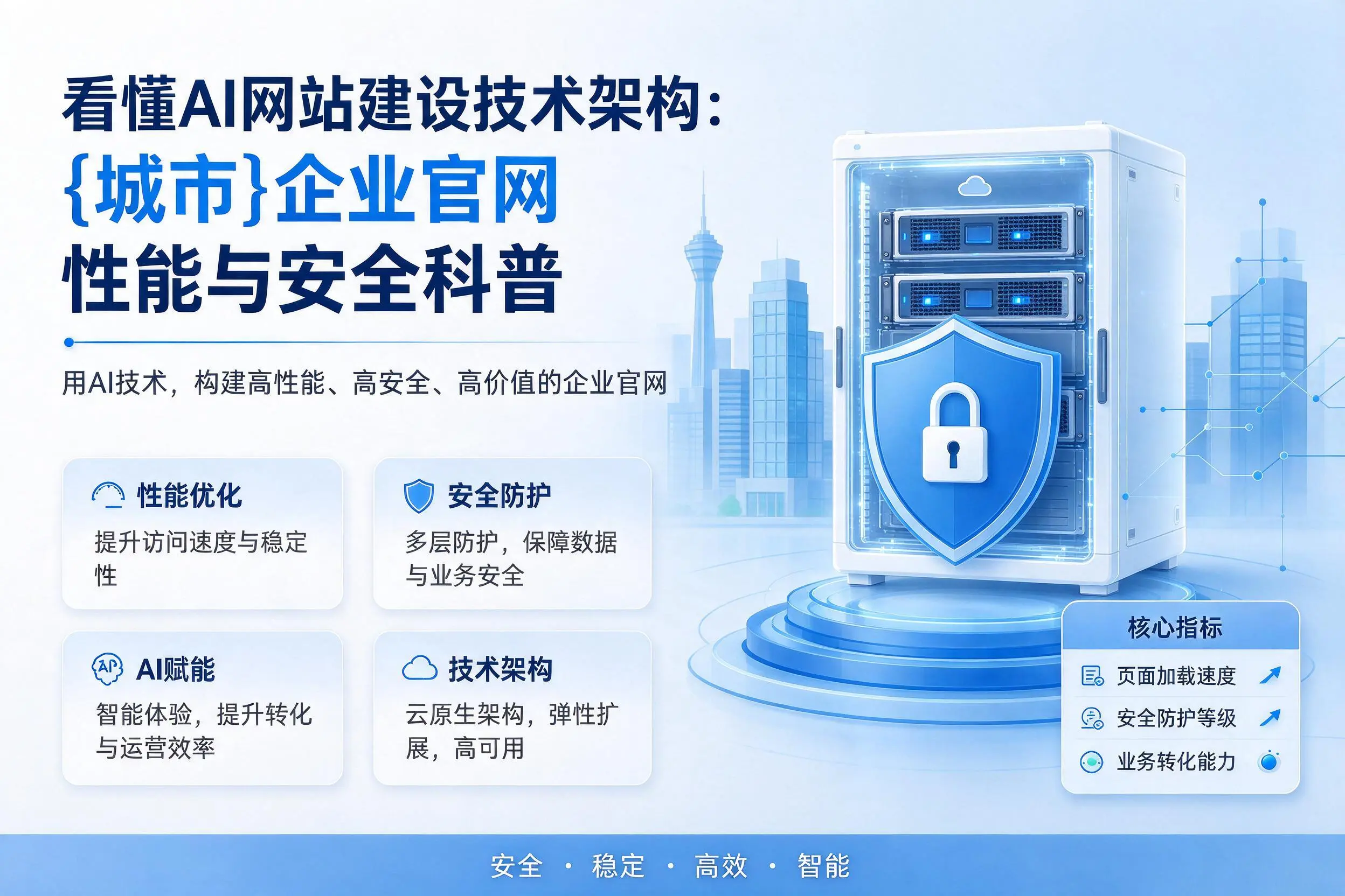 看懂AI网站建设技术架构:新余企业官网性能与安全科普