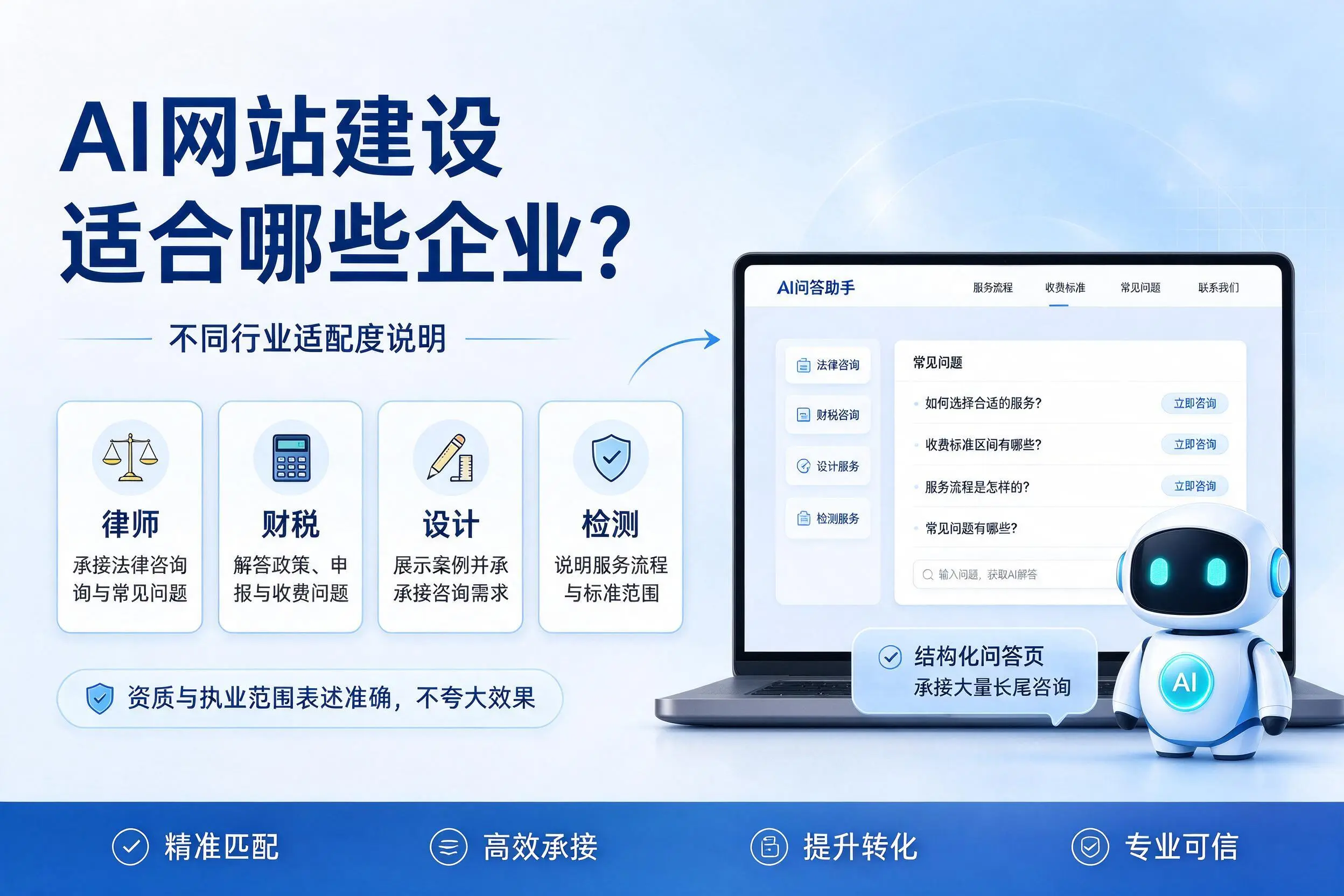 AI网站建设适合哪些企业？新余不同行业适配度说明